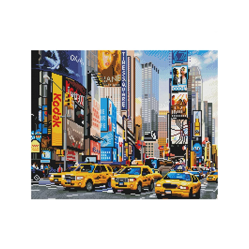 Diamantové mozaikové puzzle, na napnutom plátne, 40x50 cm - Times Square