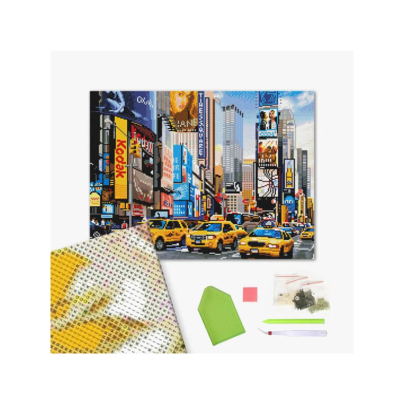Diamantové mozaikové puzzle, na napnutom plátne, 40x50 cm - Times Square