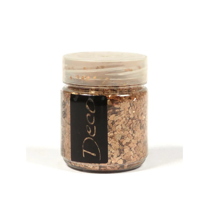 Prírodné trblietavé vločky, 200 ml - zlaté