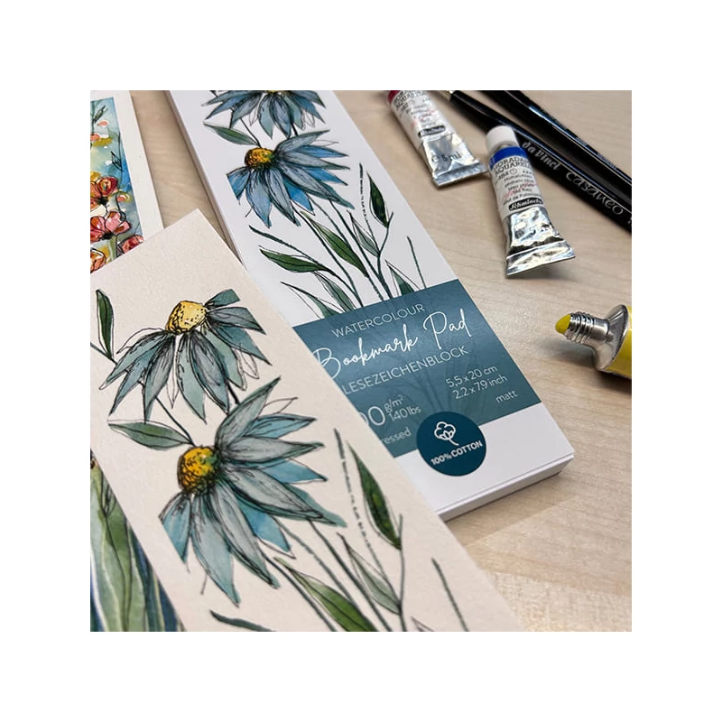 Akvarelový blok Hahnemühle Expression Bookmark Pad, 300 g, 5,5x20 cm, 15 listov