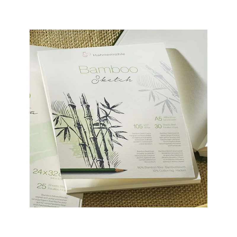 Bambusový náčrtník a skicár Hahnemühle Bamboo Sketch, 105 g, 30 listov, A4