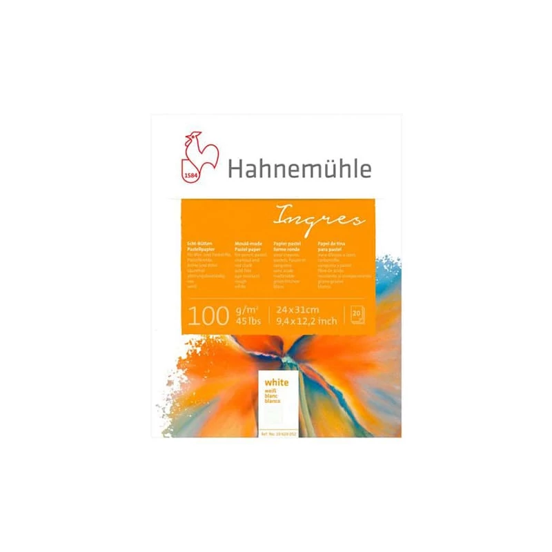 Blok Hahnemühle Ingres, 100 g, 20 listov, biely - 24x31 cm