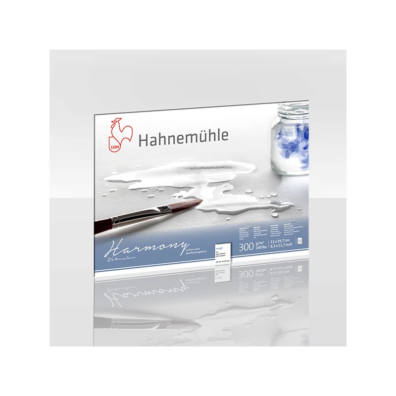 Akvarelový blok Hahnemühle, Harmony, 300 g - 12 listov, A4, hrubý