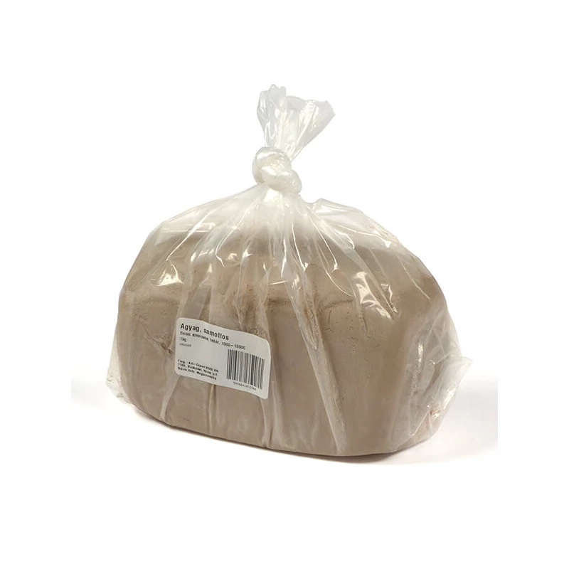 Hlina,  so šamotom, 1 kg - po vypálení biela, jemnozrnná