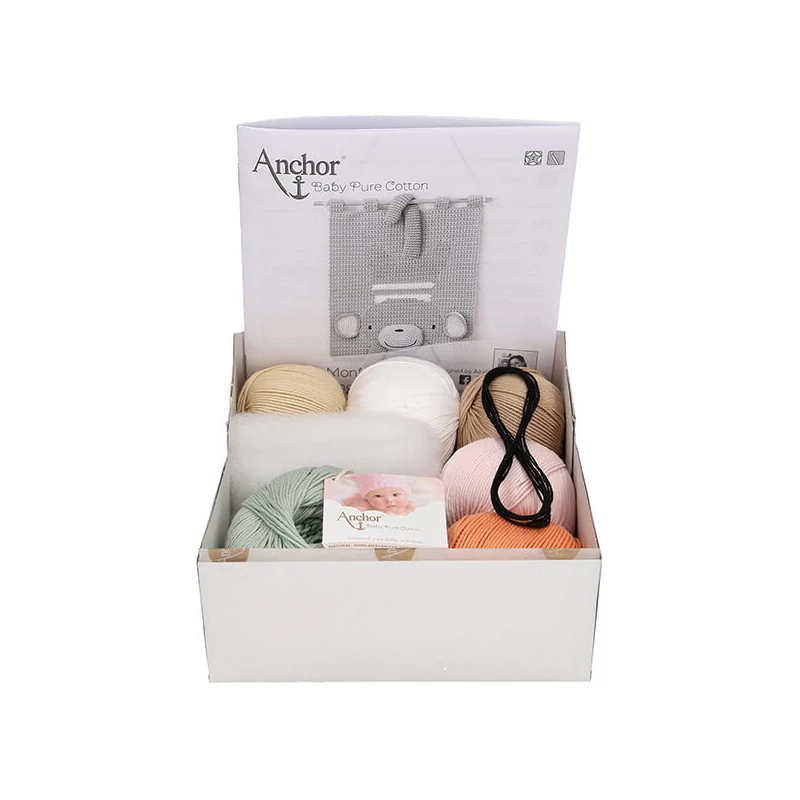 Háčkovacia sada, Anchor Baby Pure Cotton 3D obraz na stenu - Neposlušná opica