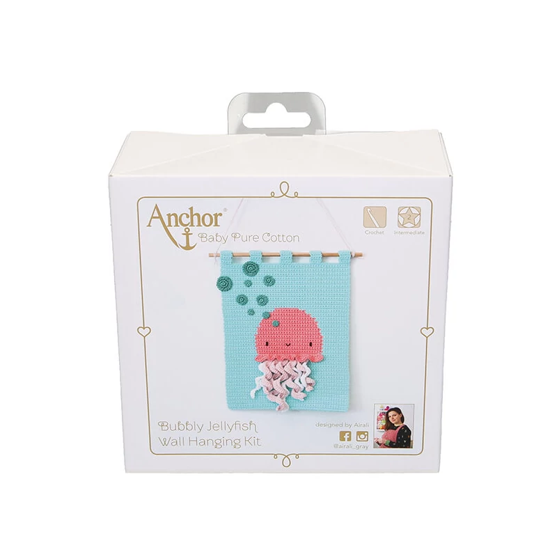 Háčkovacia sada, Anchor Baby Pure Cotton 3D obraz na stenu - Šumiaca medúza