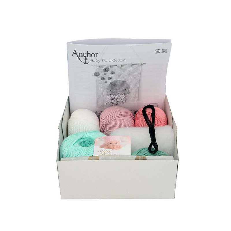 Háčkovacia sada, Anchor Baby Pure Cotton 3D obraz na stenu - Šumiaca medúza