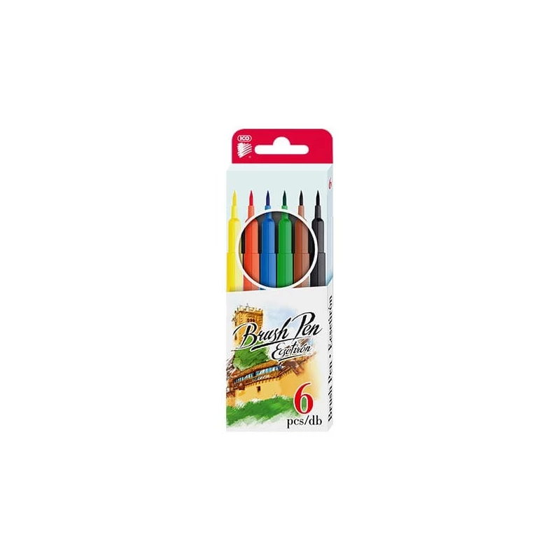 Sada štetcových popisovačov ICO Brush Pen - 6 ks