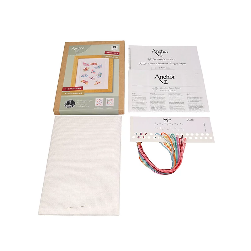 Sada na vyšívanie krížikom, Anchor Starter Kit - Motýle