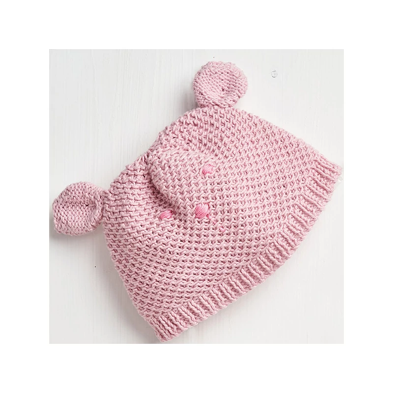 Pletacia sada, Anchor Baby Pure Cotton - Čiapka a topánky, ružová