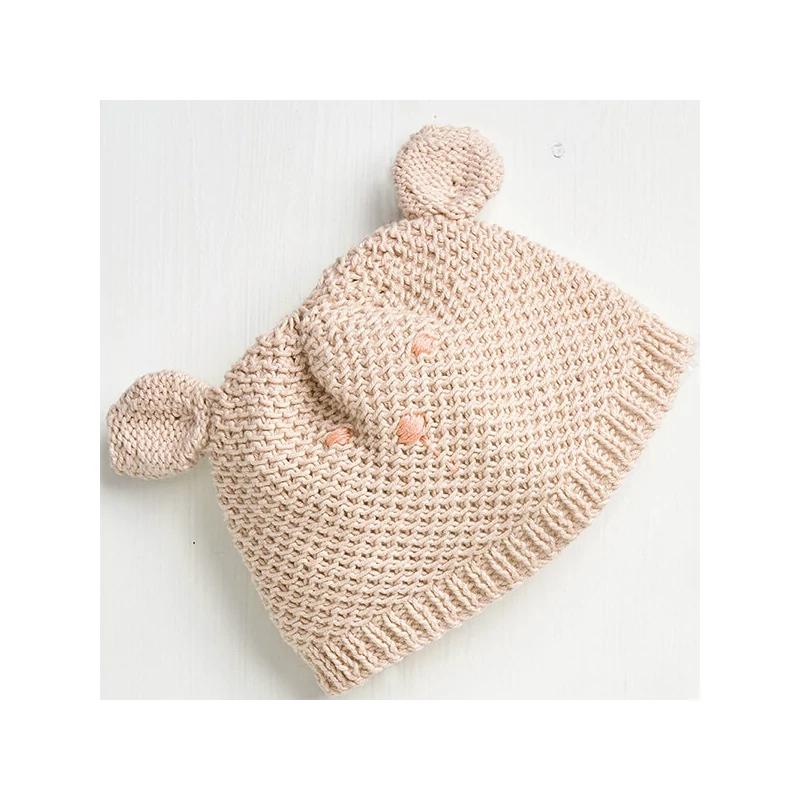 Pletacia sada, Anchor Baby Pure Cotton - Čiapka a topánky, béžová