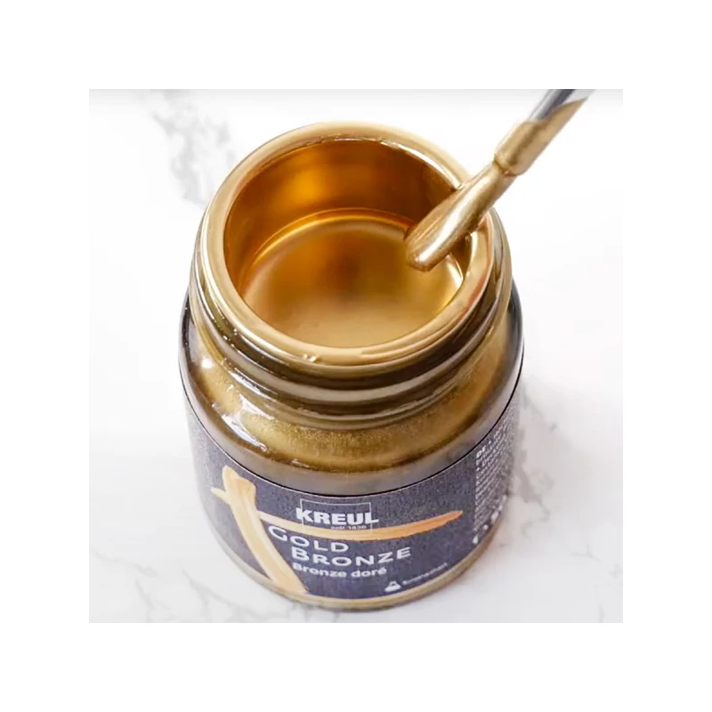 Tekutá kovová farba na báze živice, Kreul, 50 ml - Gold Bronze