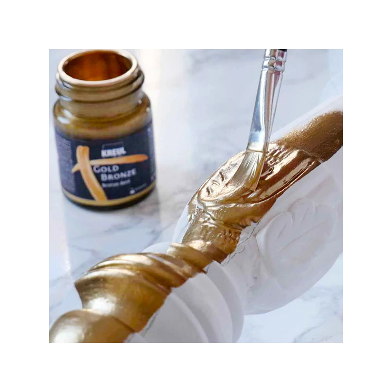 Tekutá kovová farba na báze živice, Kreul, 50 ml - Gold Bronze