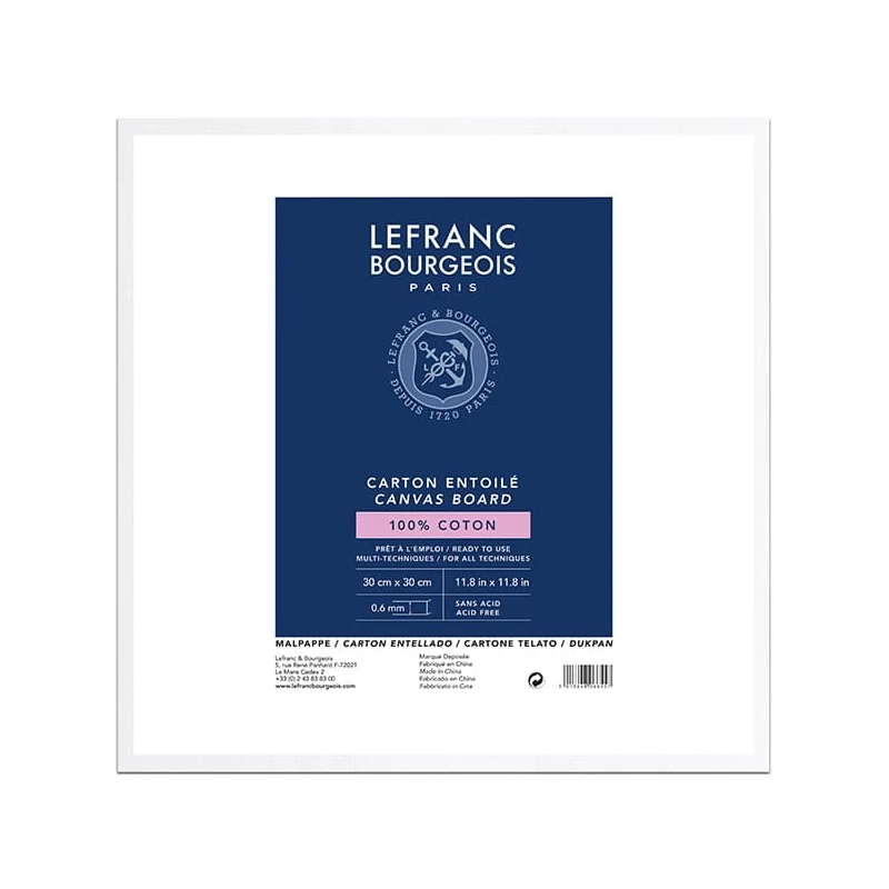 Šepsované maliarske plátno Lefranc Bourgeois - 30x30 cm