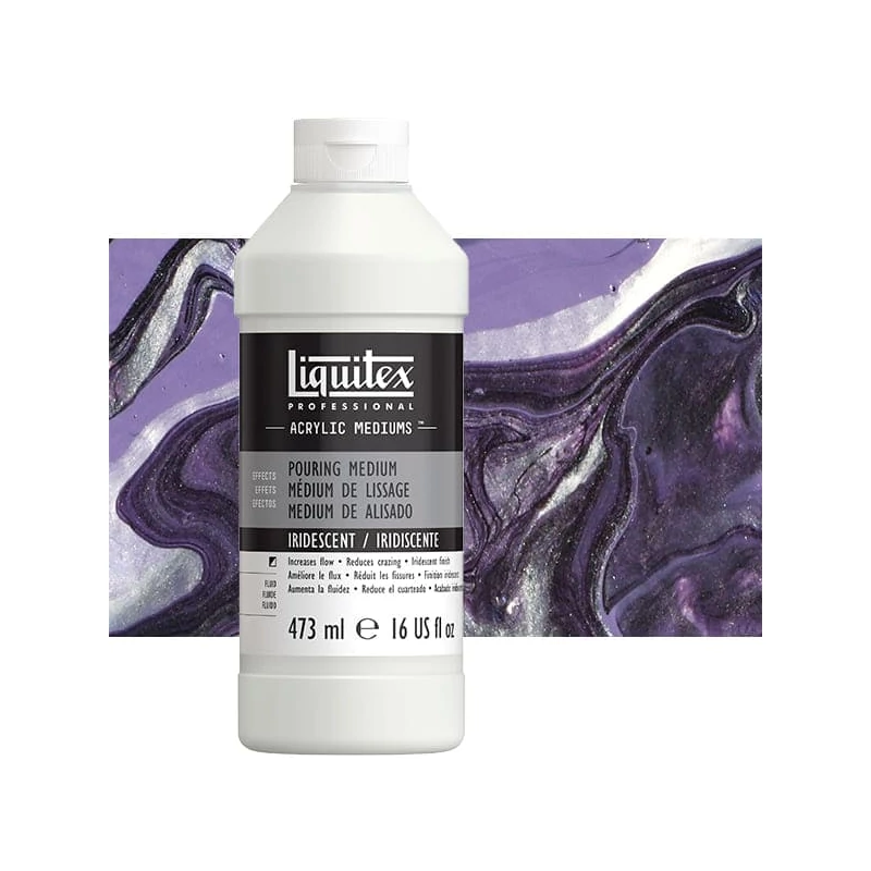 Fluidizačné médium Liquitex Pouring, 473 ml - dúhový