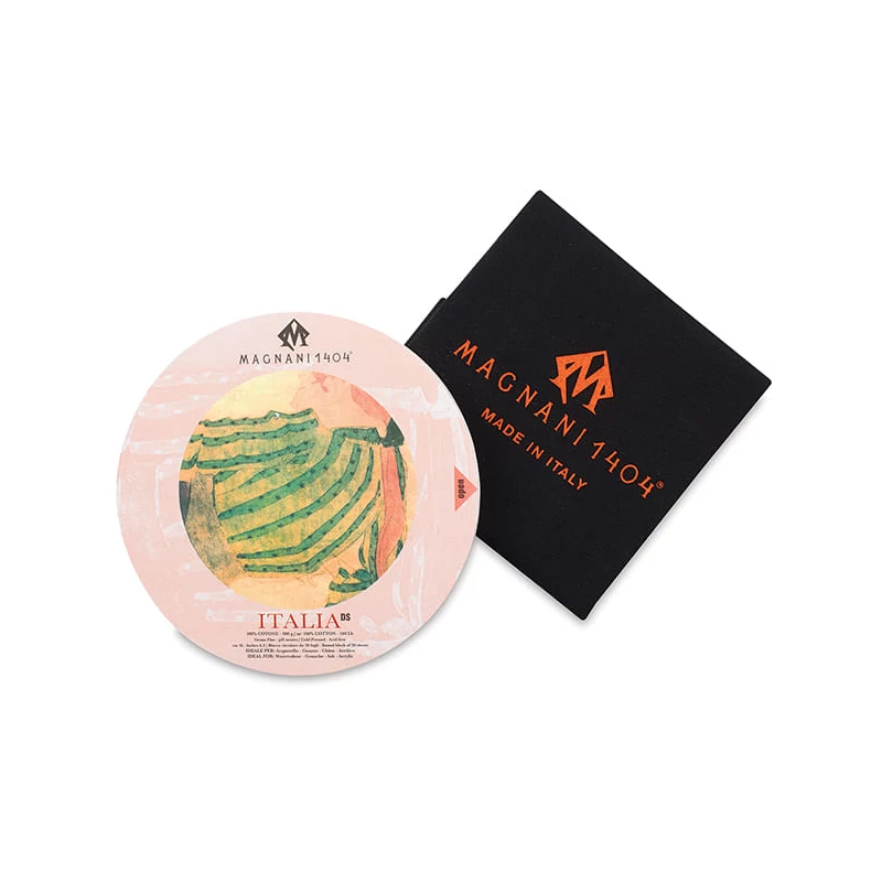 Akvarelový blok Magnani Italia, 100% bavlna, 300 g, 16 cm okrúhly, 20 listov, polohrubý