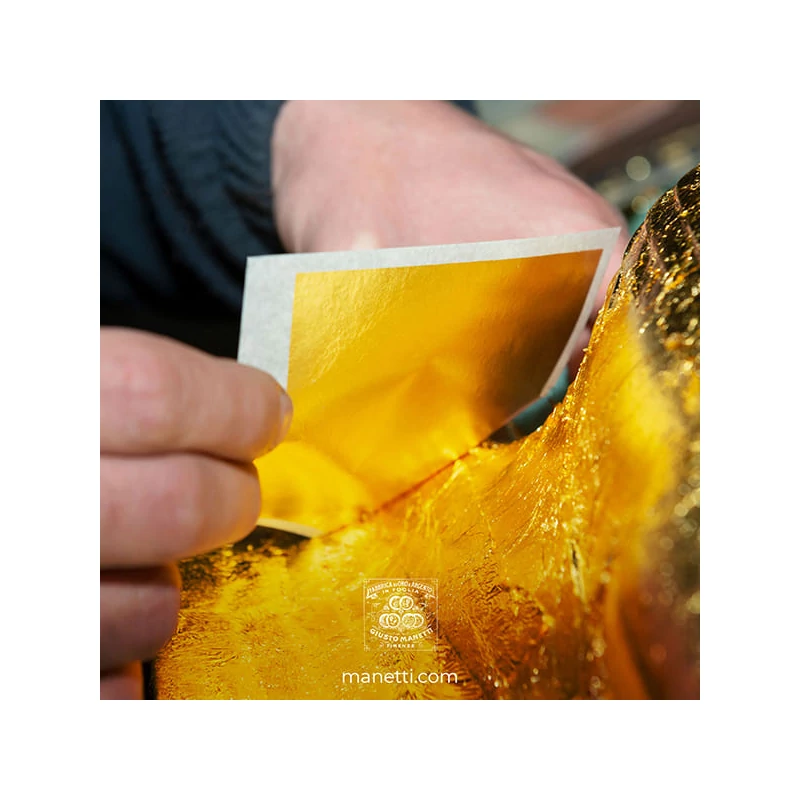 Zlatý dym Manetti, 8x8 cm, 23,75 karátov, vonkajší