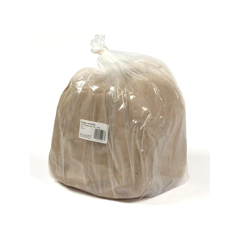 Hlina,  so šamotom, 5 kg - po vypálení biela
