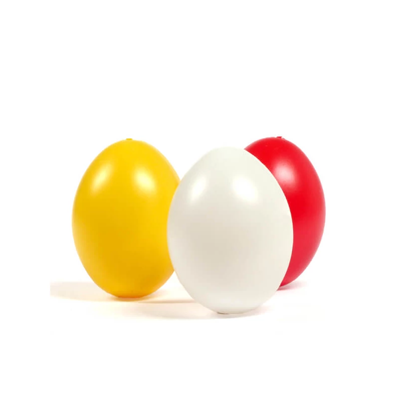 Farebné plastové vajíčko 6 cm - biele, zapichovacie