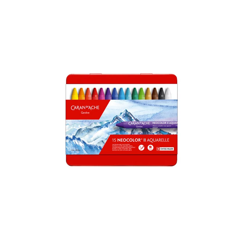Sada akvarelových kried Caran d'Ache Classic Neocolor II - 15 ks