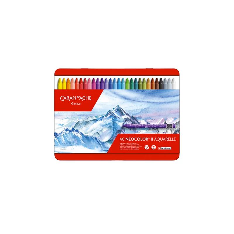 Sada akvarelových kried Caran d'Ache Classic Neocolor II - 40 ks