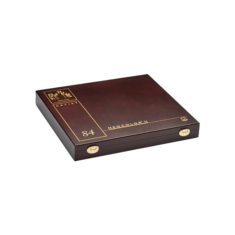 Sada akvarelových kried Caran d'Ache Classic Neocolor II, v elegantnej drevenej krabičke - 84 ks