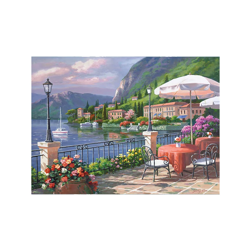 Sada očíslovaných omaľovánok, akrylová farba+štetec, 29x39 cm - nedeľný brunch