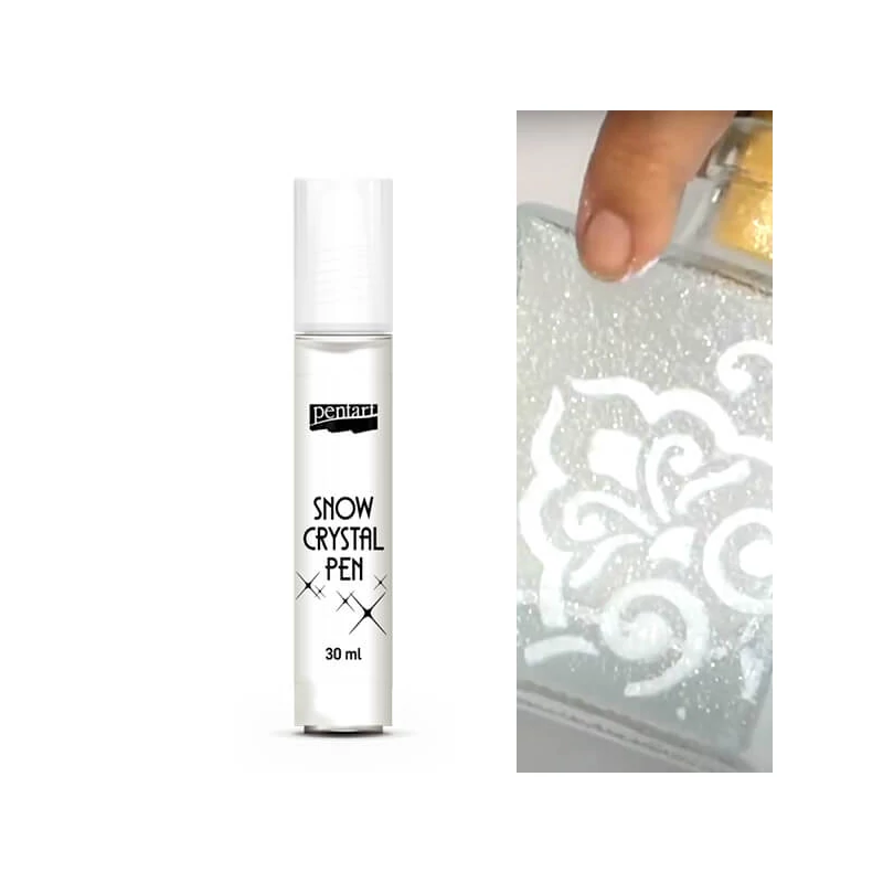 Pero so snehovým kryštálom Pentart, 30 ml