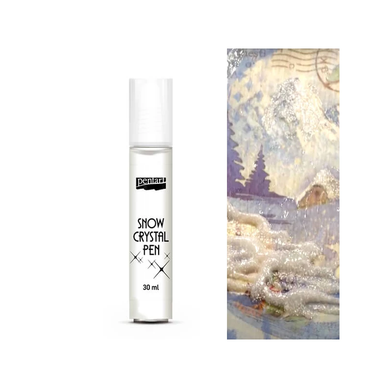 Pero so snehovým kryštálom Pentart, 30 ml