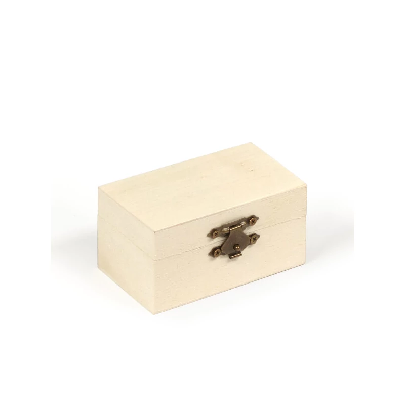 Drevená mini krabička - kváder, 9x5,5x4,7 cm