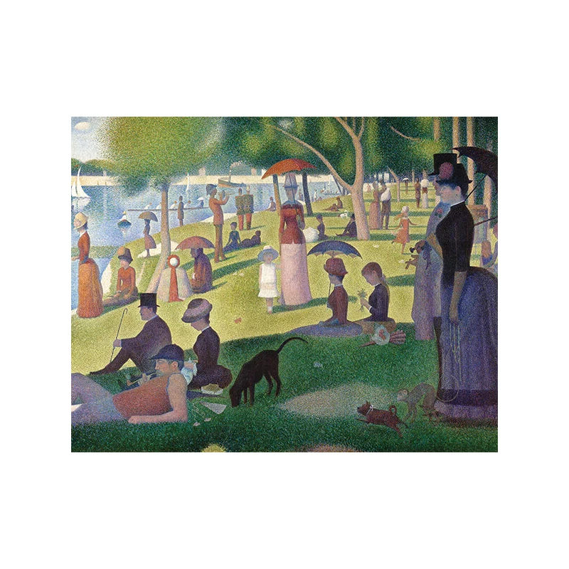 Sada omaľovánok, Slávne majstrovské diela, 28x35,5 cm - Nedeľné popoludnie, Georges Seurat