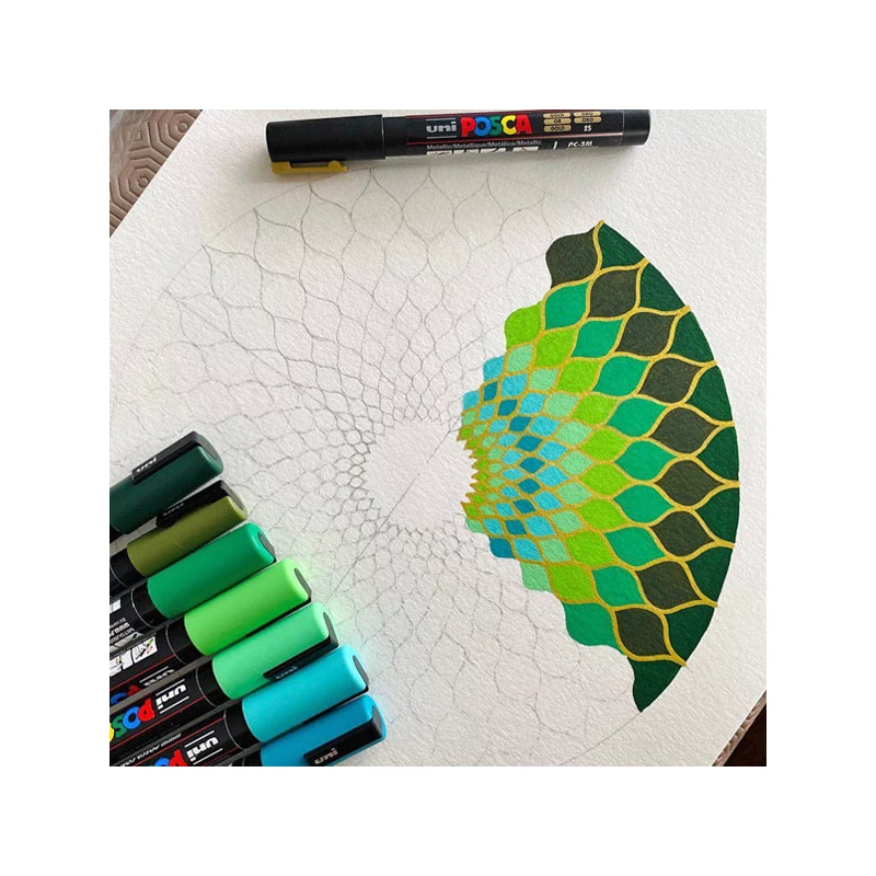 Popisovač UNI POSCA PC-3M, 0,9-1,3 mm - 24, čierny