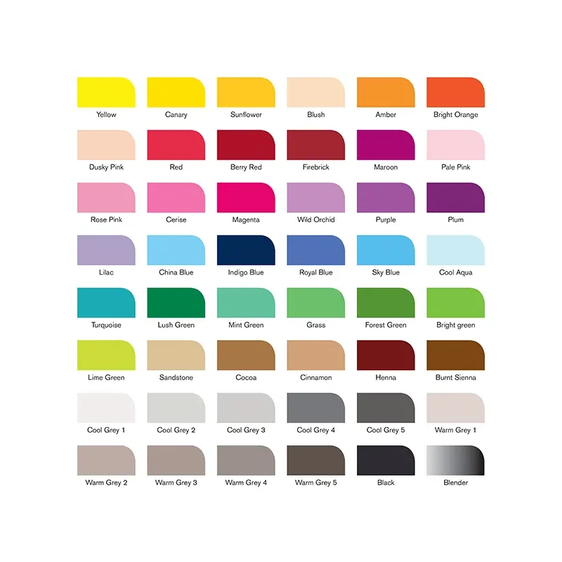 Sada obojstranných alkoholových popisovačov Promarker Brush – 48 ks, essential collection set