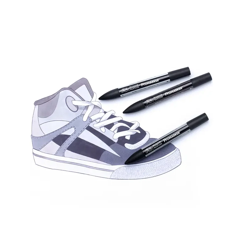Sada obojstranných alkoholových popisovačov ProMarker - 24+1 ks, black & grey wallet