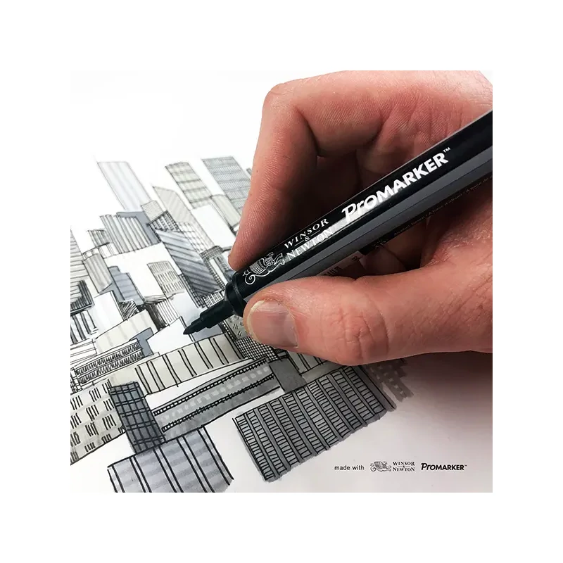 Sada obojstranných alkoholových popisovačov ProMarker - 24+1 ks, black & grey wallet