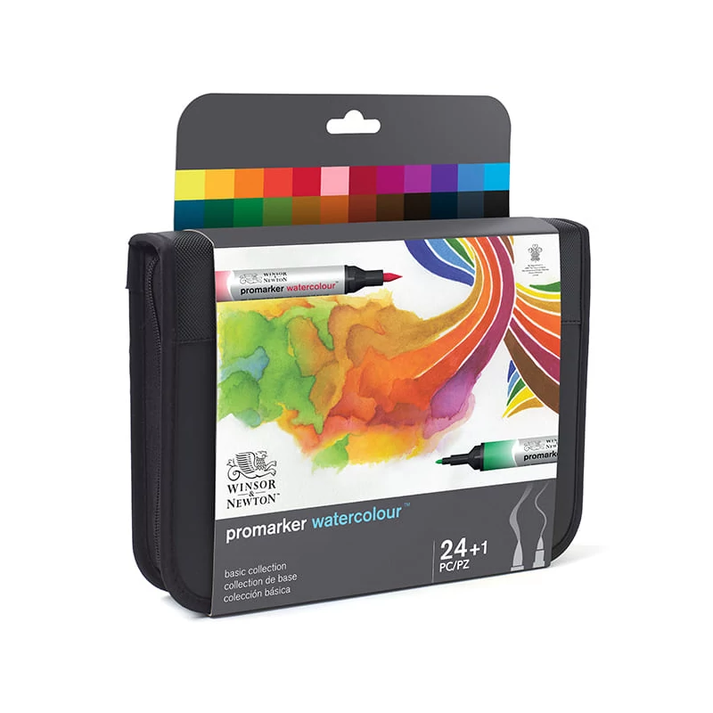 Sada obojstranných akvarelových popisovačov Promarker Watercolor - 24 ks, v puzdre na zips
