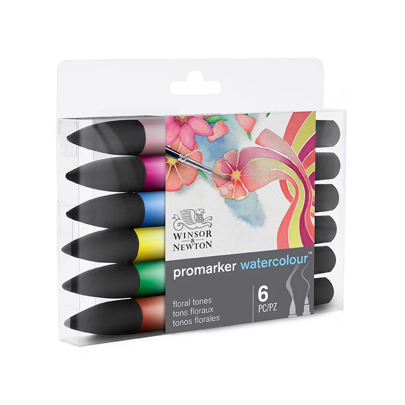 Sada obojstranných akvarelových popisovačov Promarker Watercolor- 6 ks, floral tones