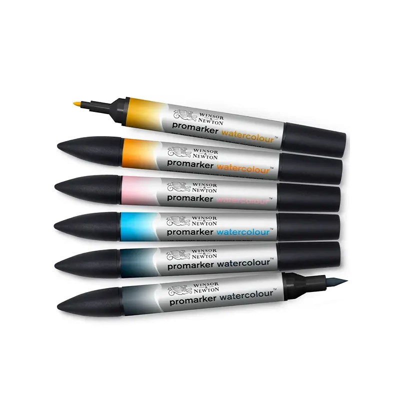 Promarker Watercolour sada akvarelových štetcových popisovačov s obojstranným hrotom – 6 ks, skyscape tones