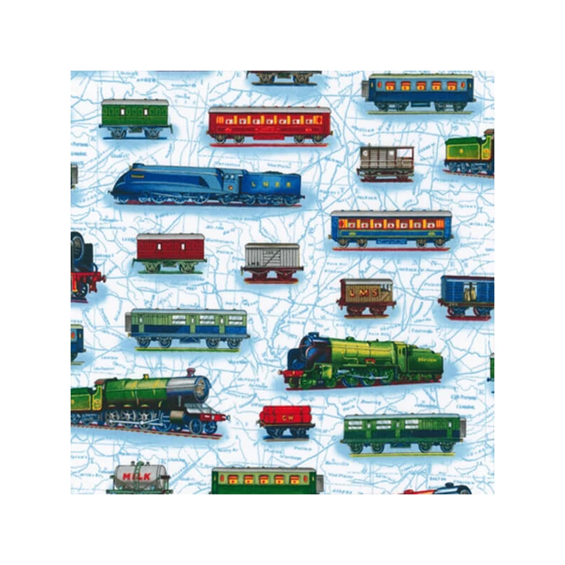 Patchworková tkanina - Robert Kaufman - All Aboard AKO-14089-195 bright