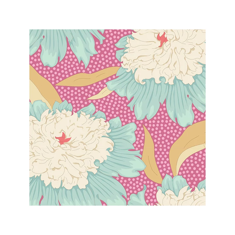 Patchworková tkanina - Tilda Gardenlife - Bow I Peony Pink 100301