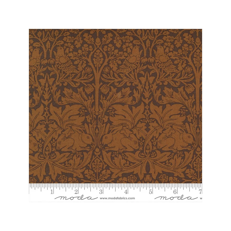Patchworková tkanina - Moda - Barbara Brackman by Best of Morris 2021 8363-19 brown