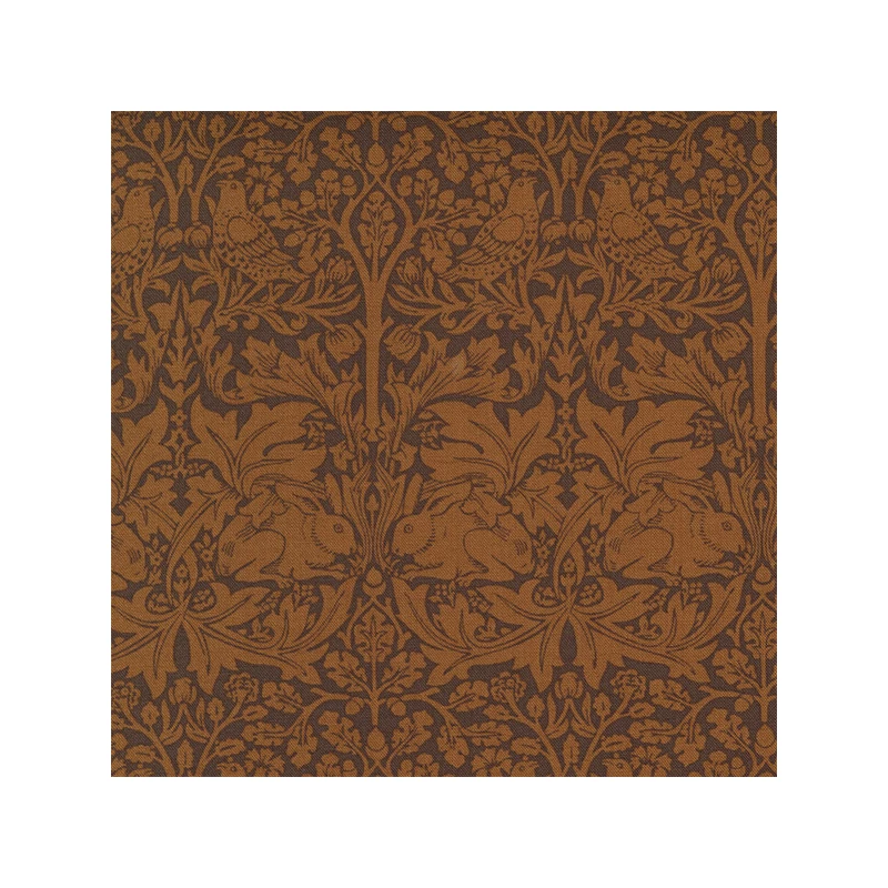 Patchworková tkanina - Moda - Barbara Brackman by Best of Morris 2021 8363-19 brown