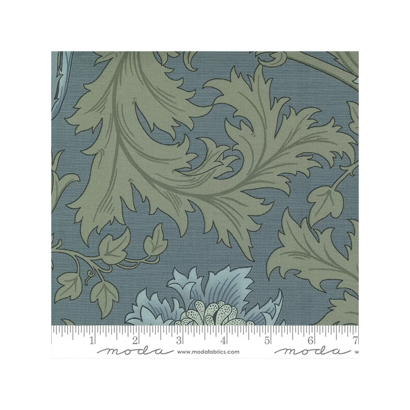 Patchworková tkanina - Moda - Barbara Brackman by Best of Morris 2021 8366-14 blue black