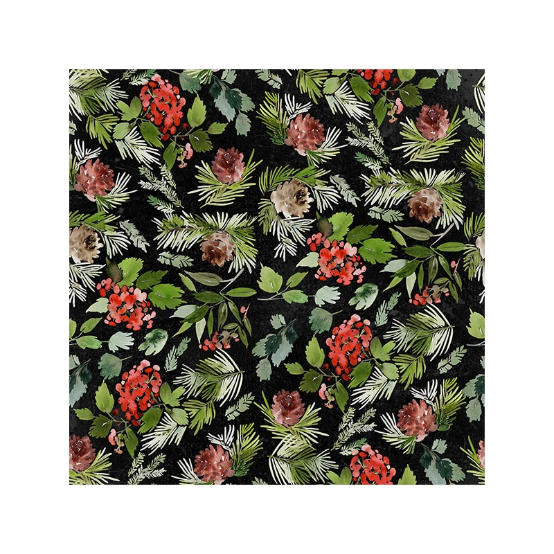 Patchworková tkanina - Free Spirit - Christmastime. by Tim Holtz 162BLACK
