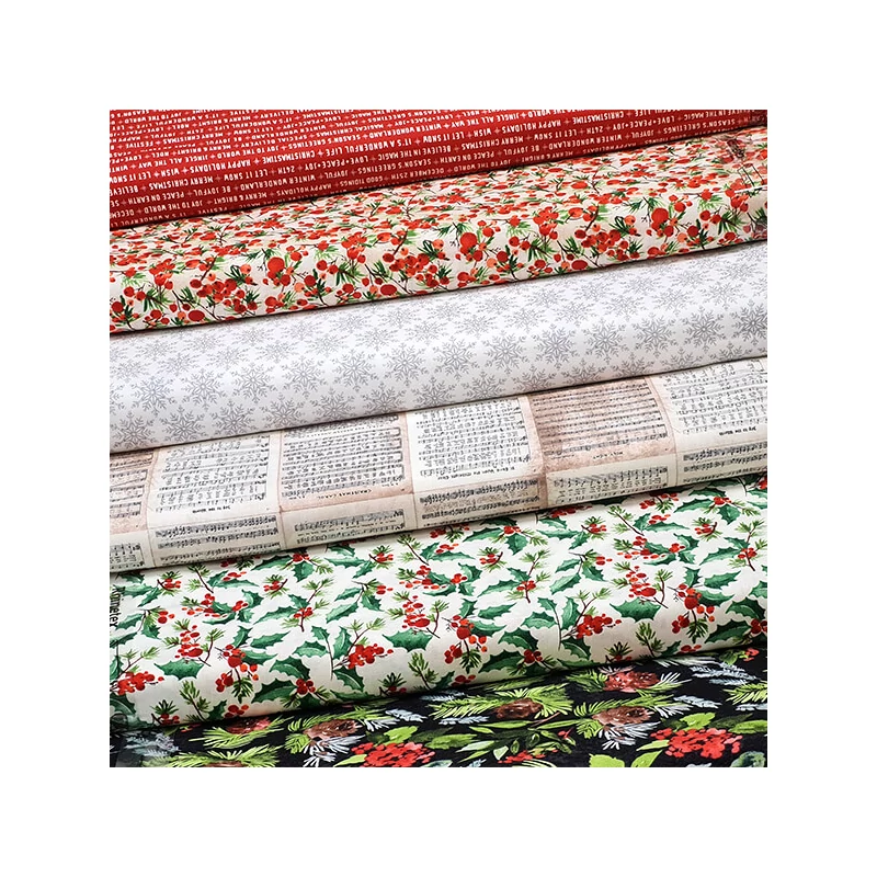 Patchworková tkanina - Free Spirit - Christmastime. by Tim Holtz 164RED