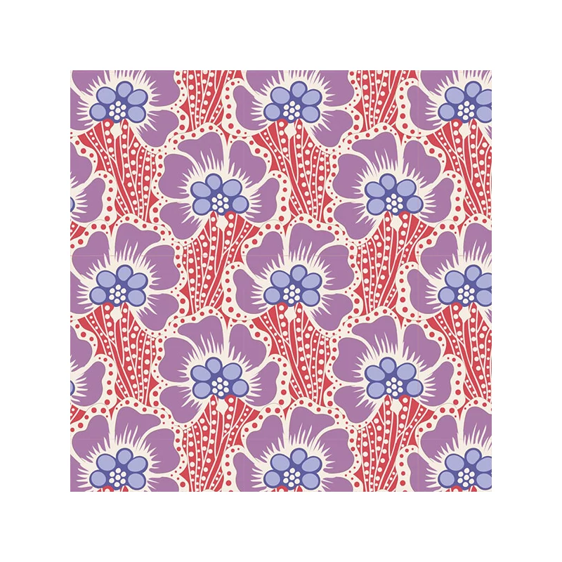 Patchworková tkanina - Tilda Cotton Beach - Ocean flower coral 100325