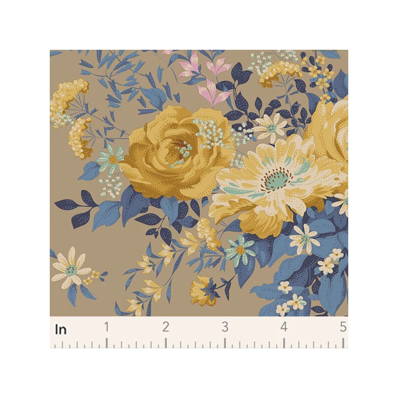 Patchworková tkanina - Tilda Chic Escape - Wildgarden sand 100447