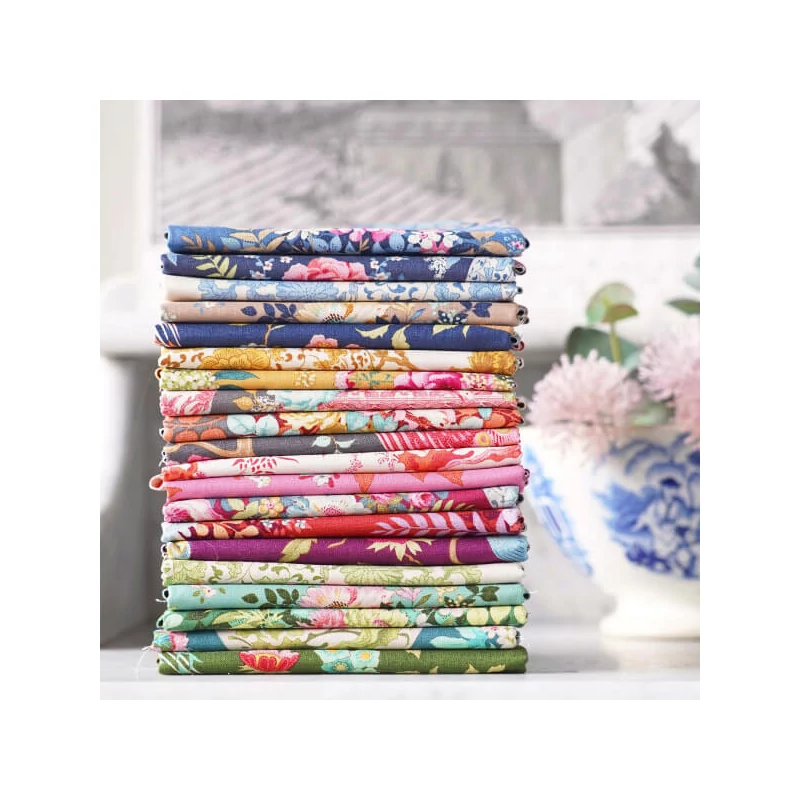 Patchworková tkanina - Tilda Chic Escape - Whimsyflower rust 100458