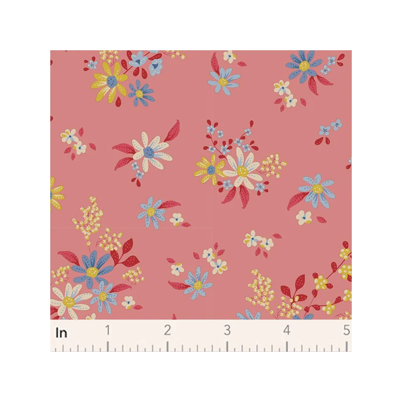 Patchworková tkanina - Tilda Chic Escape - Daisyfield pink 110055