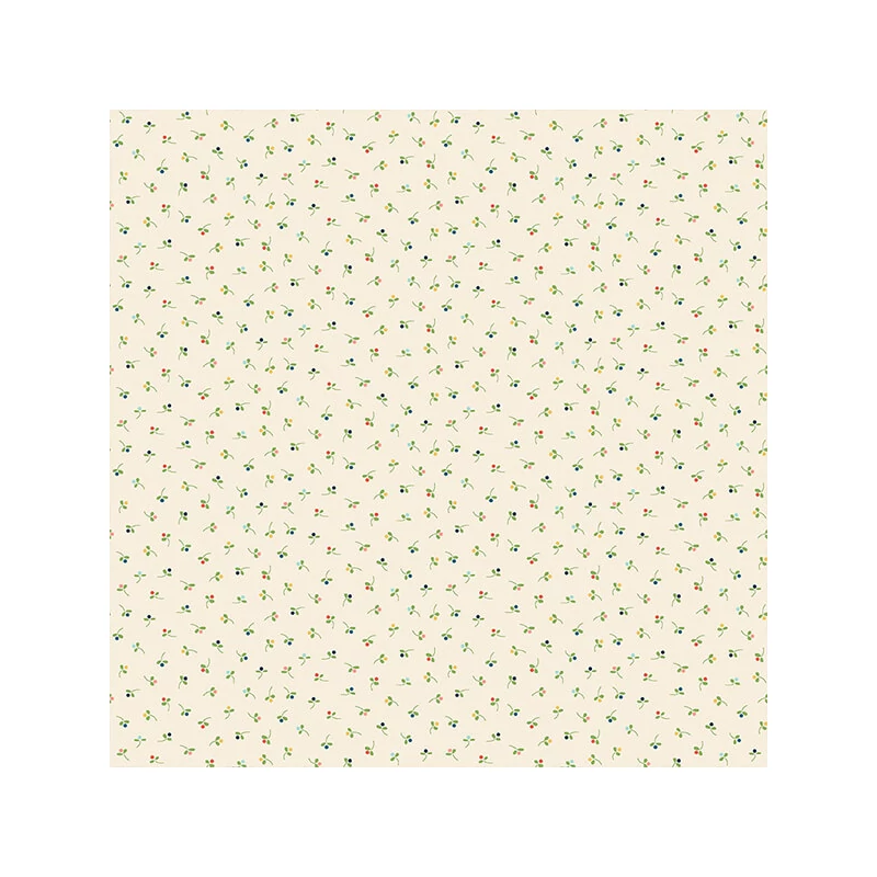 Patchworková tkanina - Makower - Amelia Bud cream 2512-Q